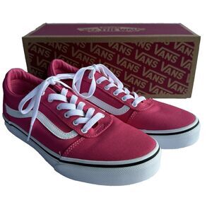 Vans Ward Low Top Sneakers Girls Missy 6 Canvas Honeysuckle Pink Youth Skater